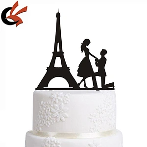 hot sale Mr&Mrs Cake Topper Acrylic Silhouette Wedding Cake Topper