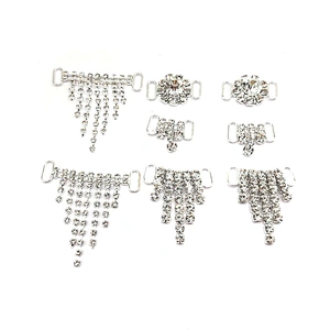 wholesale bling small crystal rhinestone bikini buckles crystal rhinestone connector