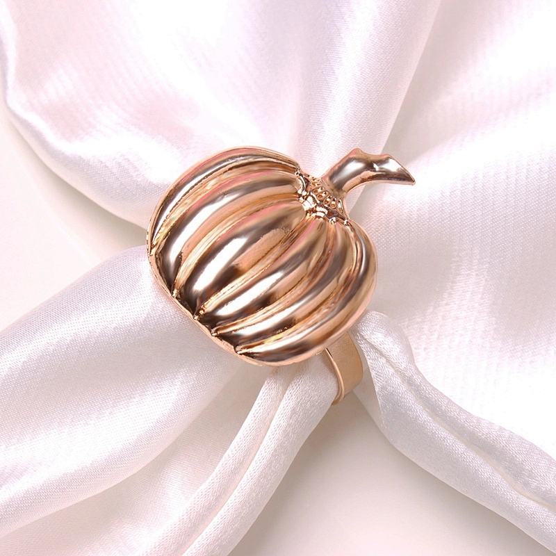 High Quality Wholesale Napkin Cloth Metal Holder Ring Buckle Thanksgiving Dinning Table Saints' Day Plain Napkin Rings
