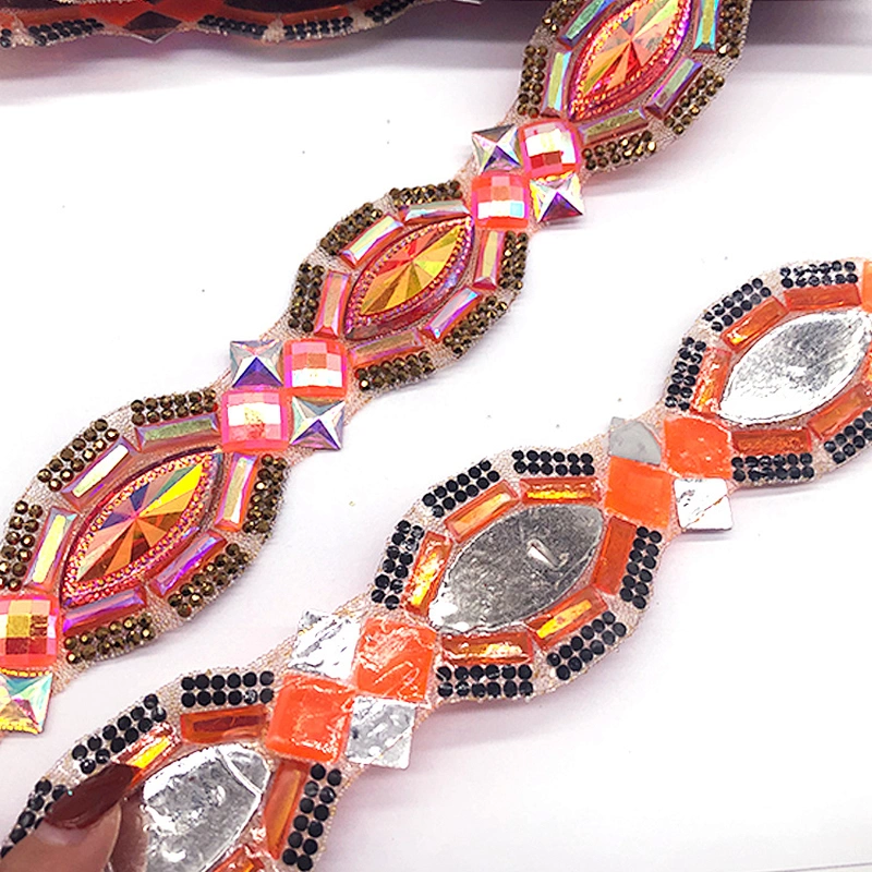 Bulk wholesale Hot fix garment trim iron on rhinestone Apparel applique