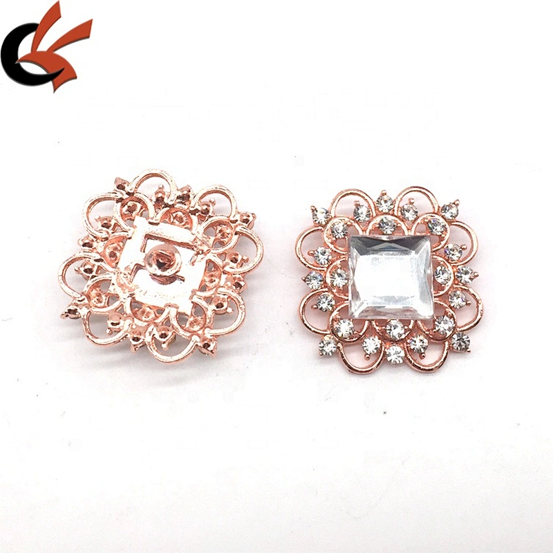 2021 Factory bulk cheap price wholesale rose gold beaded buttons sew on shirt rhinestone crystal buttons