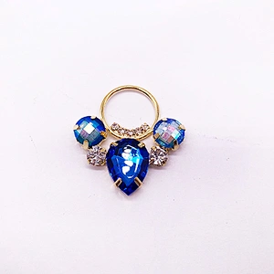 Jewels gold chain rhinestone connector for bikini hardware