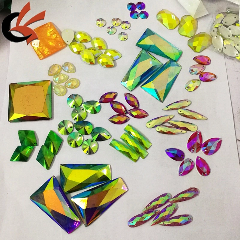 Factory wholesale various shape and size shinning resin rhinestones
