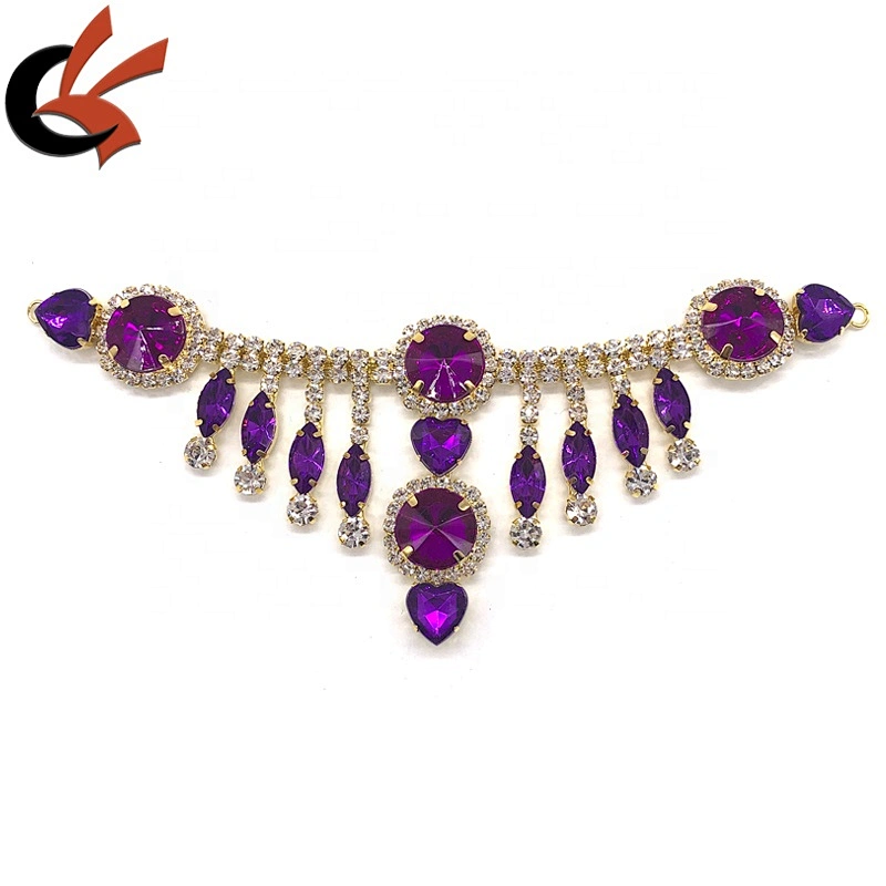 Manufacture Crystal Rhinestones Connectors For Bikini Garment Accessories