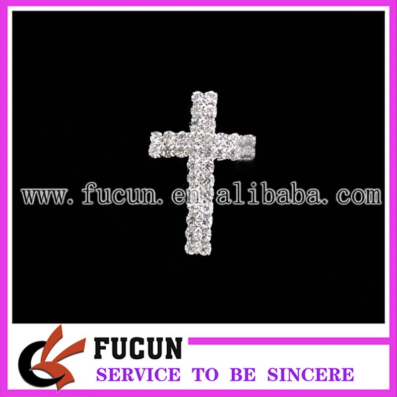 Crystal Cross Rhinestone buckles for Wedding Cake Decoration Gift Box Candle Ribbon Brooch Bouquet