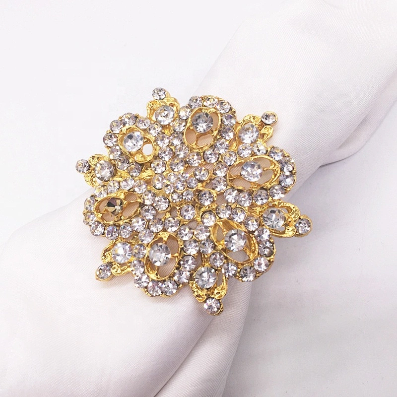 Make Wedding Party Crystal Rhinestones Bridal Jewellery Napkin Ring For Table Decoration