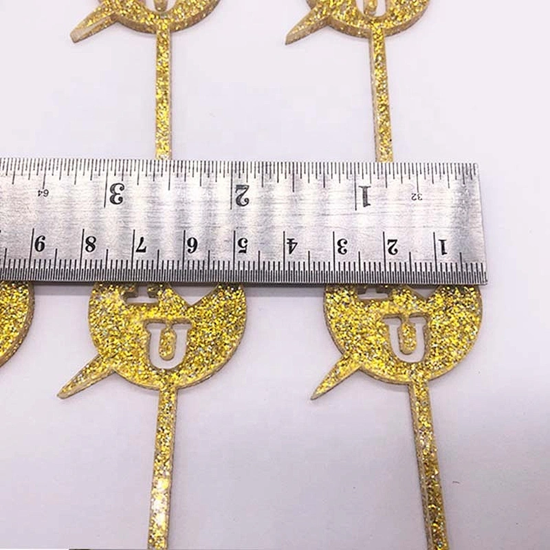 Wholesale Glitter Cake inserted card Cupcake topper