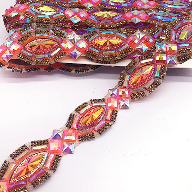 Bulk wholesale Hot fix garment trim iron on rhinestone Apparel applique