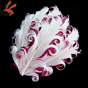 white on sky blue Nagorie Curly Feather Pad