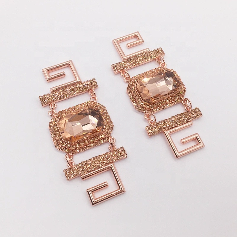 2021 high style rose gold metal light peach jewelry bikini connectors for contest swimsuit