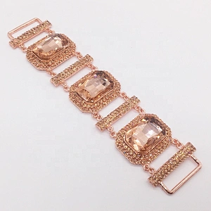 2021 high style rose gold metal light peach jewelry bikini connectors for contest swimsuit