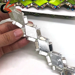 Fluorescent green hot fix rhinestone trimming iron on crystal tape