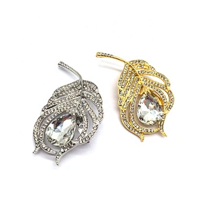 New Making Gold Plumage Jewelry Brooches For Men Women Metal Broches Hijab Pins Accessories
