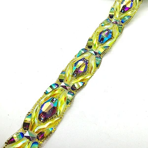 Sewing Strass Crystal Motif trimming  Hot Fix Rhinestone Tape Applicator Ribbon With Rhinestones Iron On Appliques For Dresses