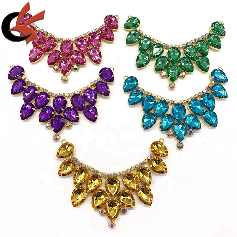 Newest Luxury carnival bikini decoration acrylic rhinestone swimwear connectors