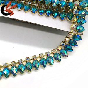 Carnival dress decoration sparkle rhinestone cup chain trimming