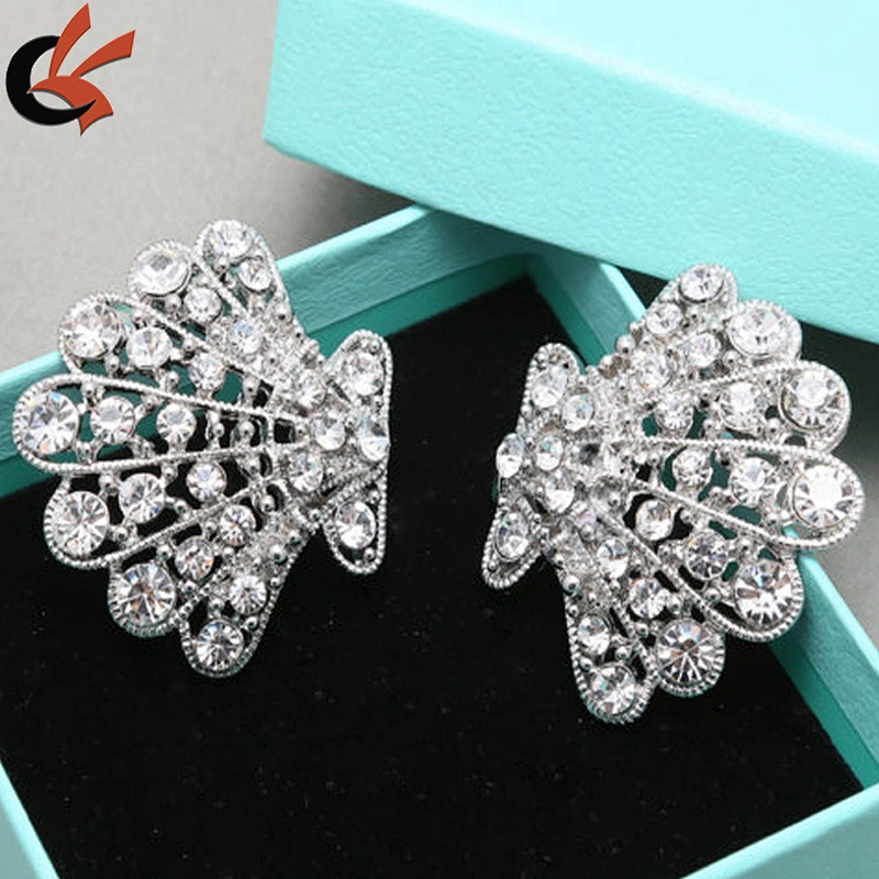 Rhinestone Shell clasp for wedding invitation silk box decoration