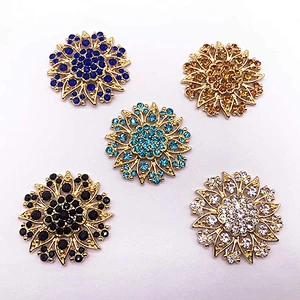 Wedding Bridal Big Crystal Rhinestone Bouquet Brooch Pin for Women
