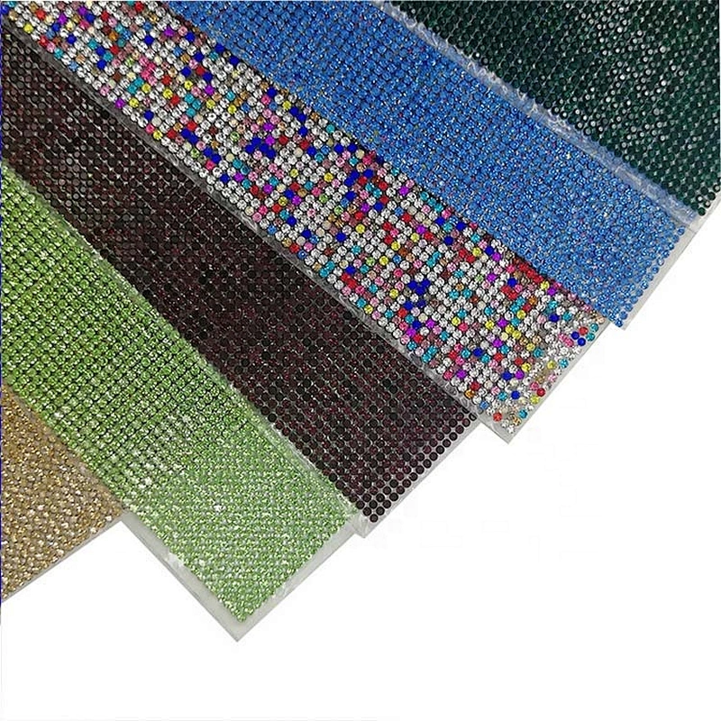 Customized Hot fix Rhinestone Sheet Rhinestone Strass Mesh for Sash
