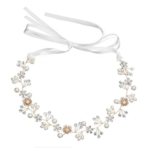 2020 handmade pearl crystal bead rhinestone fancy hair accessories