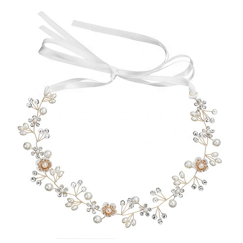 2020 handmade pearl crystal bead rhinestone fancy hair accessories
