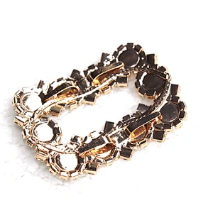 Fashion Jewelry Pearl Shoe Buckle Clear Square Rhinestone Shoe Clip For High Heel Shoe