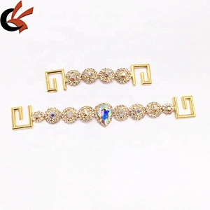 Custom Elegant Hot Sale Wholesale Metal Accessories Top & Hip Crystal AB Rhinestone Bikini Connector