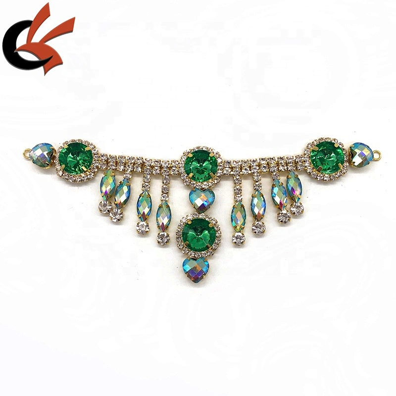 New Design Plating Crystal Jewelry Rhinestone Bikini Connectors For Garment