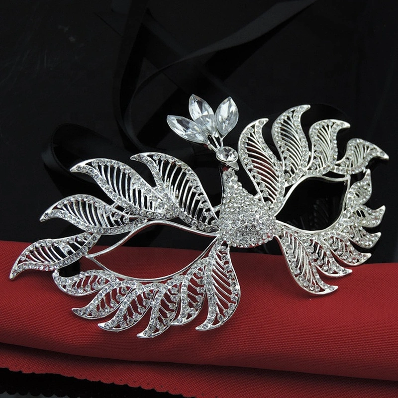 High quality Fashion sexy Metal  Masquerade mask with crystal for Costume party