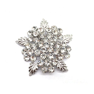 Women Fashion Vintage Diamante Wave Flower Lotus Star Leaf Crystal Rhinestone Brooch Pin