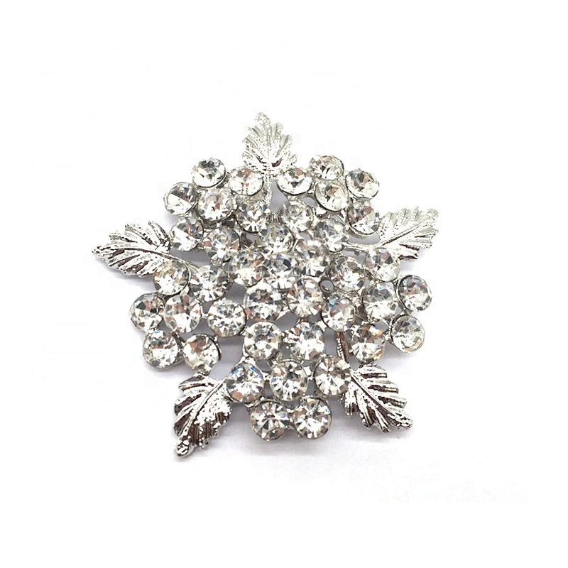 Women Fashion Vintage Diamante Wave Flower Lotus Star Leaf Crystal Rhinestone Brooch Pin