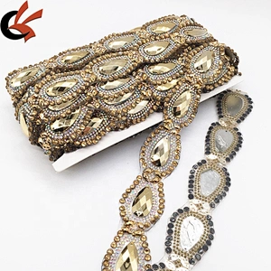 Creating gold iron rhinestone applique trimming hotfix rhinestone transfer tape for garments
