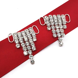 wholesale bling small crystal rhinestone bikini buckles crystal rhinestone connector