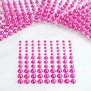 99 Pcs Multi-sized Self Adhesive Pearl Rhinestone DIY Stickers