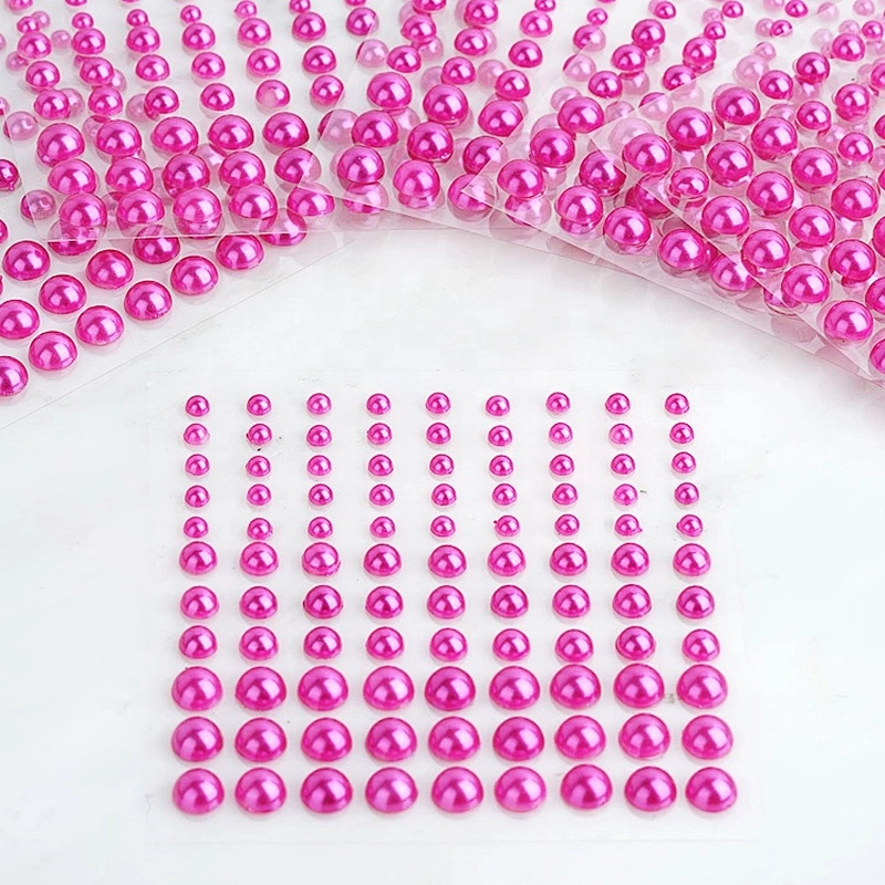 99 Pcs Multi-sized Self Adhesive Pearl Rhinestone DIY Stickers