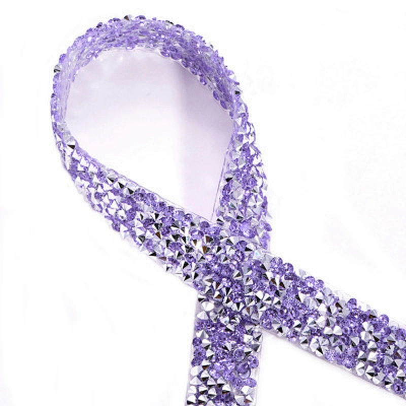 Silver Crystal AB Rhinestone Ribbon Sparkling Rhinestone Ribbon Mesh Wrap Roll Bling Arts Crafts Event Decorations