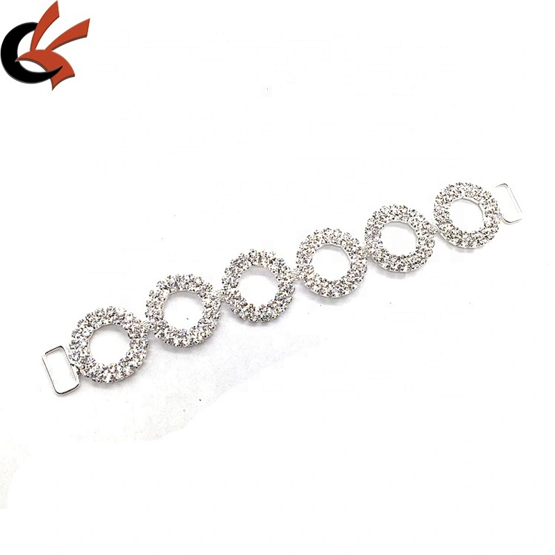 2021 making crystal metal circle swimsuit accessories bikini connectors for swimwear belt