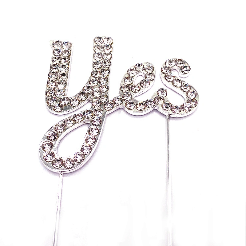 wedding cake accessories She said yes crystal cake topper