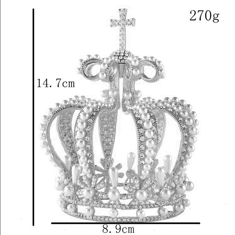 Party metal silver Rhinestone Party King and queen Crown and Gold Scepter Cosplay