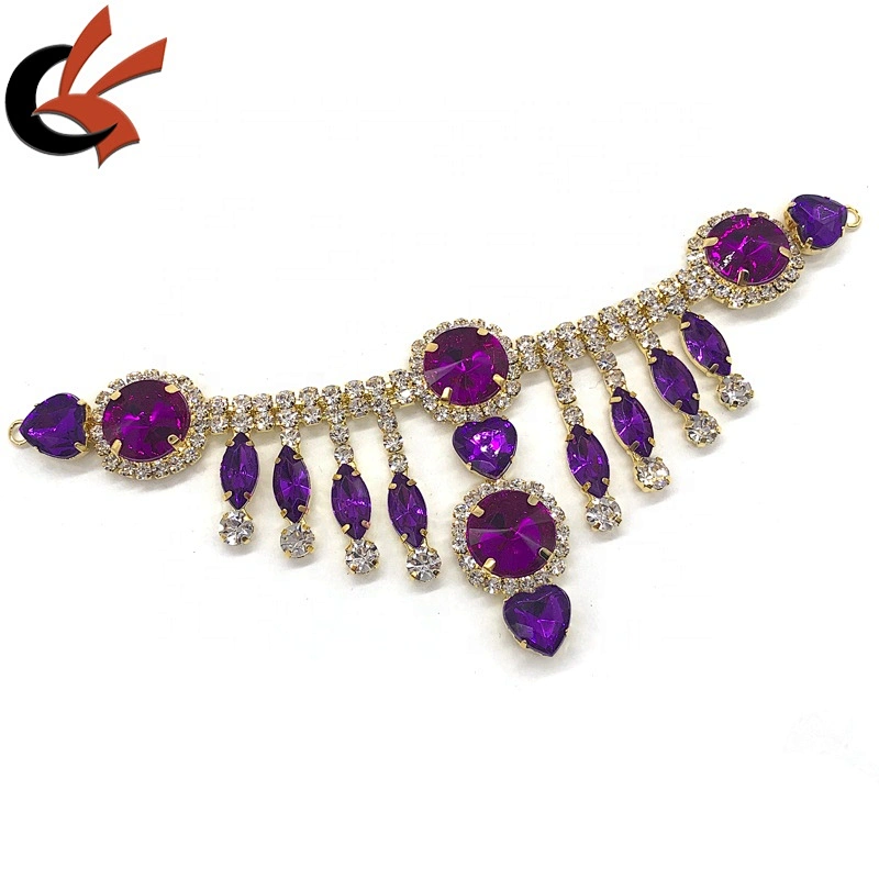 Manufacture Crystal Rhinestones Connectors For Bikini Garment Accessories