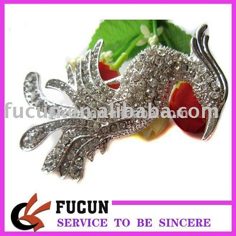 Fashion fancy rhinestone animal brooch jewelry manufacturer china
