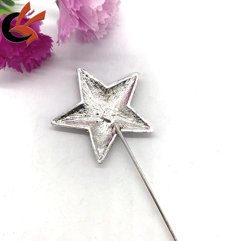 Shining star shape crystal cake topper for wedding cake