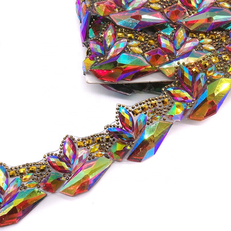 Manufacture carnival garment heat transfer jewelry iron on resin stone trimming