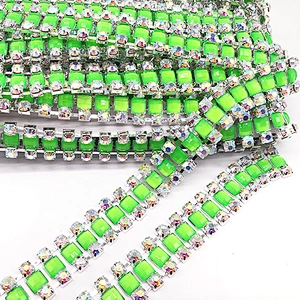 Wholesale garment crystal trimming banding for dancing dress