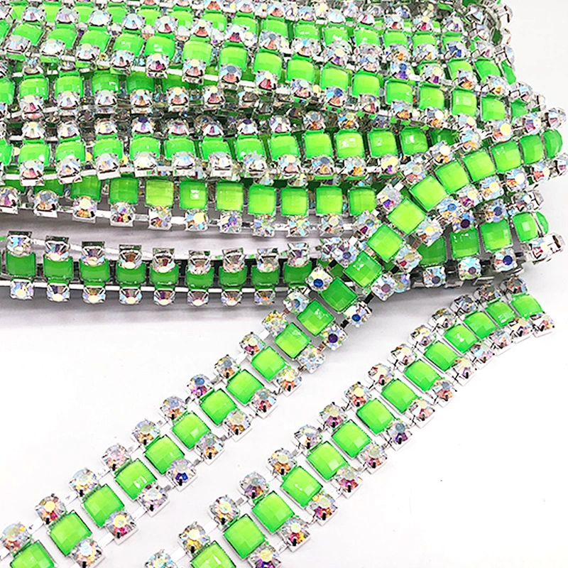 Wholesale garment crystal trimming banding for dancing dress