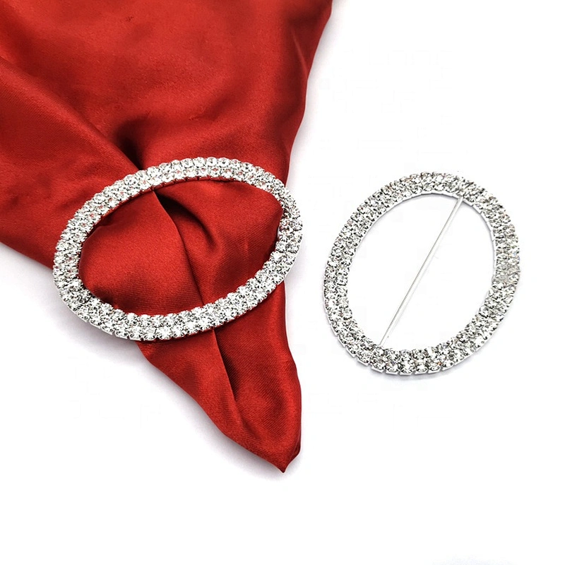 Custom Oval Crystal Garment Decorative Rhinestone Belt Buckle