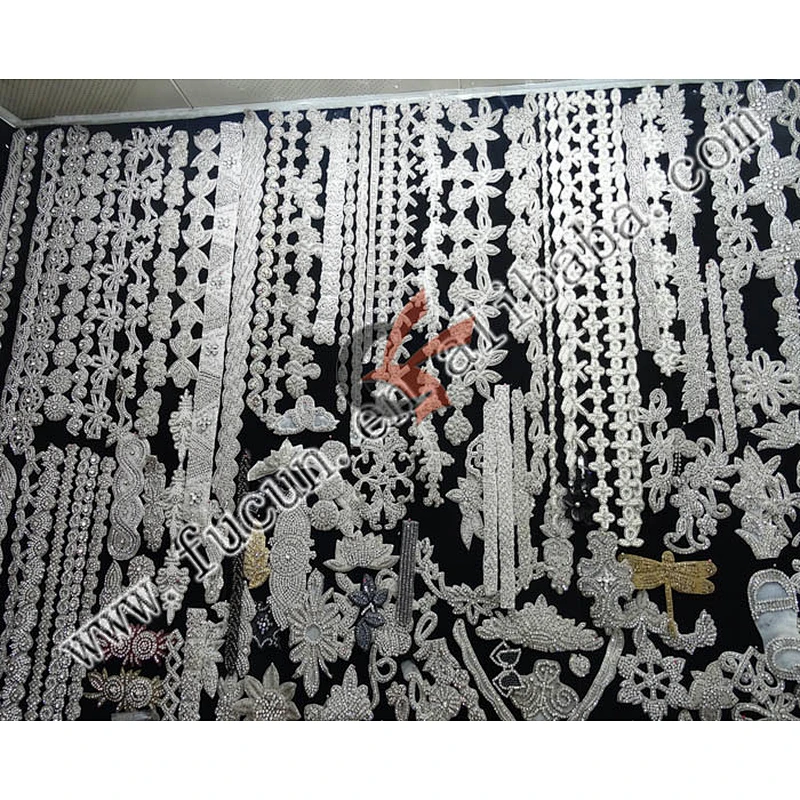 Wholesale hot fix iron on bridal rhinestone applique sash bridal for Wedding Dresses