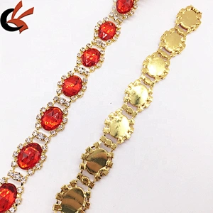 Make Fashion Couture Decorations Bridal Beaded Lace Trims Rhinestone Trimming For Garment