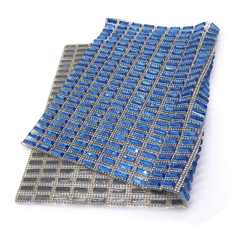 Fucun garment accessories decoration clothes and bags crystal hot fix mesh sheet hotfix glass rhinestone sheet