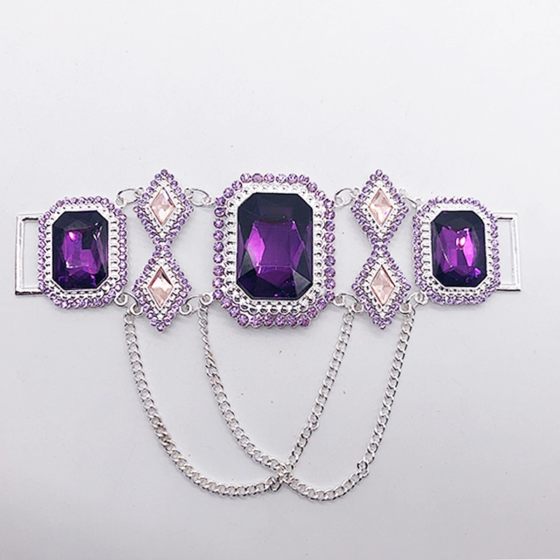 2020 fashion style  Diamante Rhinestone Chain Glass Stone Bikini Connector  for swimwear